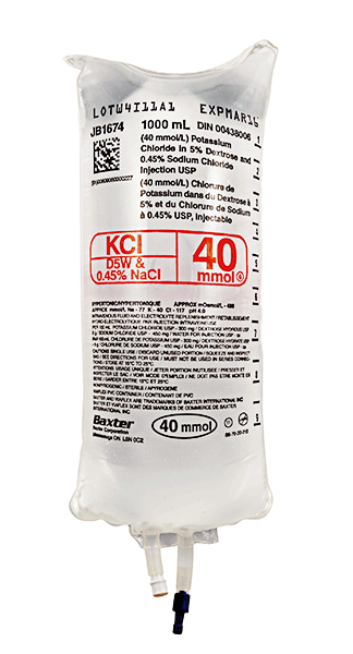 40 mmol KCl in Dextrose 5% and NaCl 0.45% Injection, Medical Care