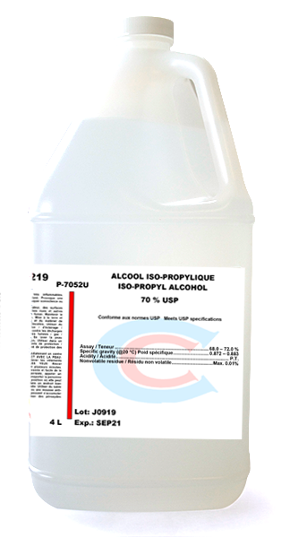 Alcool isopropylique 70 % – Bouteille de 500 ml S-15967 - Uline