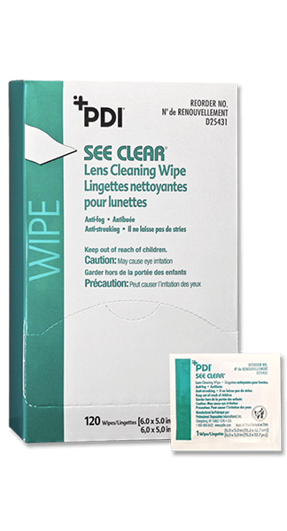 See Clear Lens Cleaning Wipes for Eye Glasses, 5 in x 6 in, 120