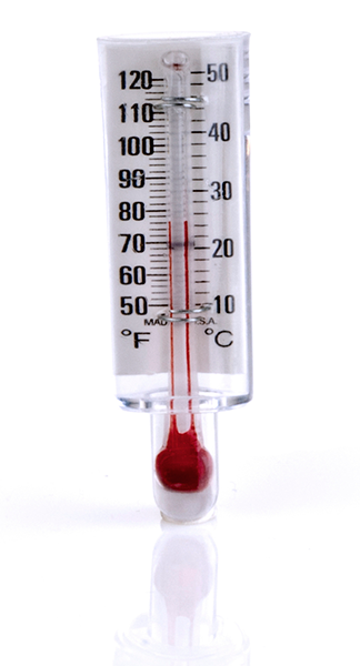 Thermomètre à alcool 17x5 cm plastique