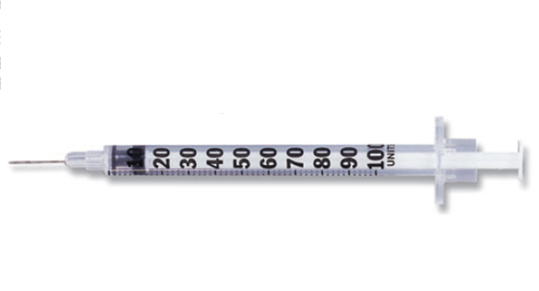 Seringues à insuline Romed 0,5 ml avec aiguille intégrée, 50 unités,  3IS-0.5ML-50U